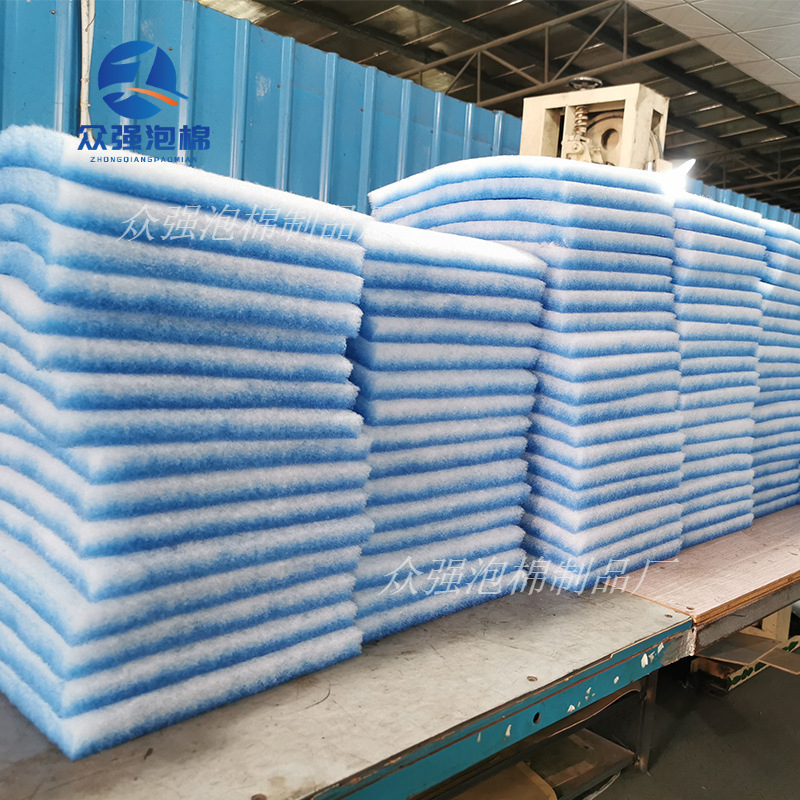 定 制进出风口蓝白初效过滤棉15mmG4喷漆房新风除尘白过滤棉纤维