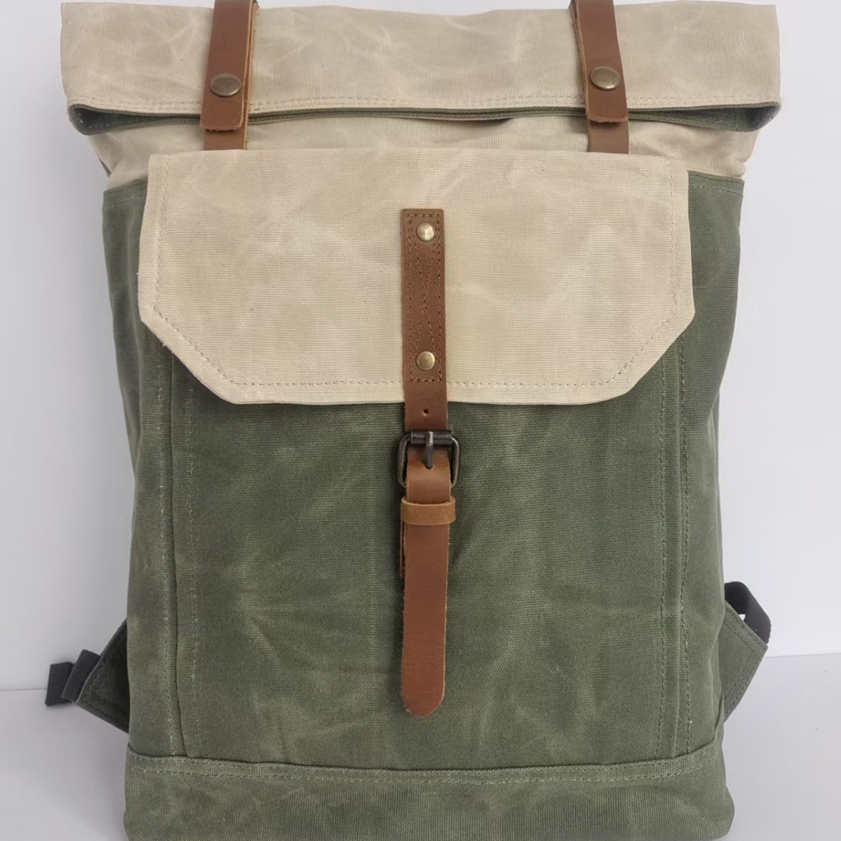 Retro Pepper Salt Tactical Backpack Women's Camping Style Military Travel Bag Mountaineering Outdoor Oil Wax Canvas Bag Backpack Men's Bag