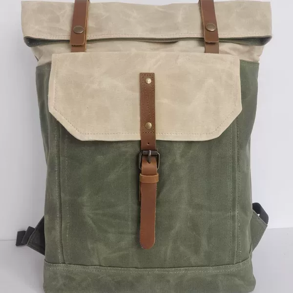 Retro Pepper Salt Tactical Backpack Women's Camping Style Military Travel Bag Mountaineering Outdoor Oil Wax Canvas Bag Backpack Men's Bag