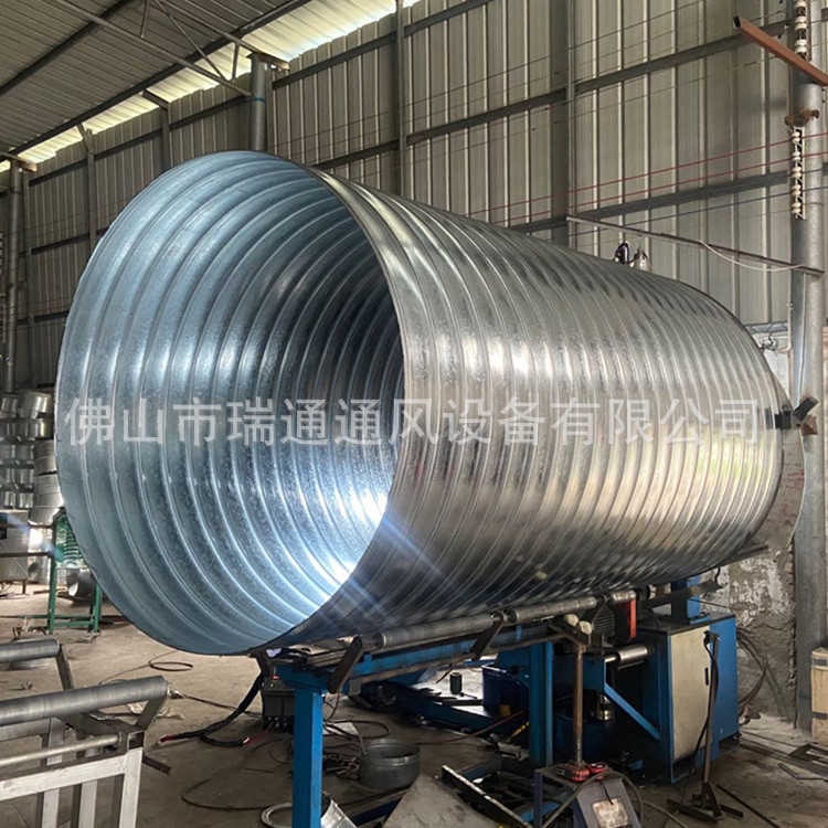 中山镀锌螺旋风管通风管道排烟管不锈钢圆风管白铁皮镀锌风管