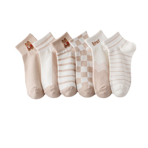 Socks for women, moisture-wicking socks for women, mid-calf socks for spring and autumn, cotton socks, summer short, summer thin boat socks for women