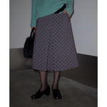 UNITY MODE 波点半裙女冬设计感压褶高腰显瘦遮胯植绒A字裙251526