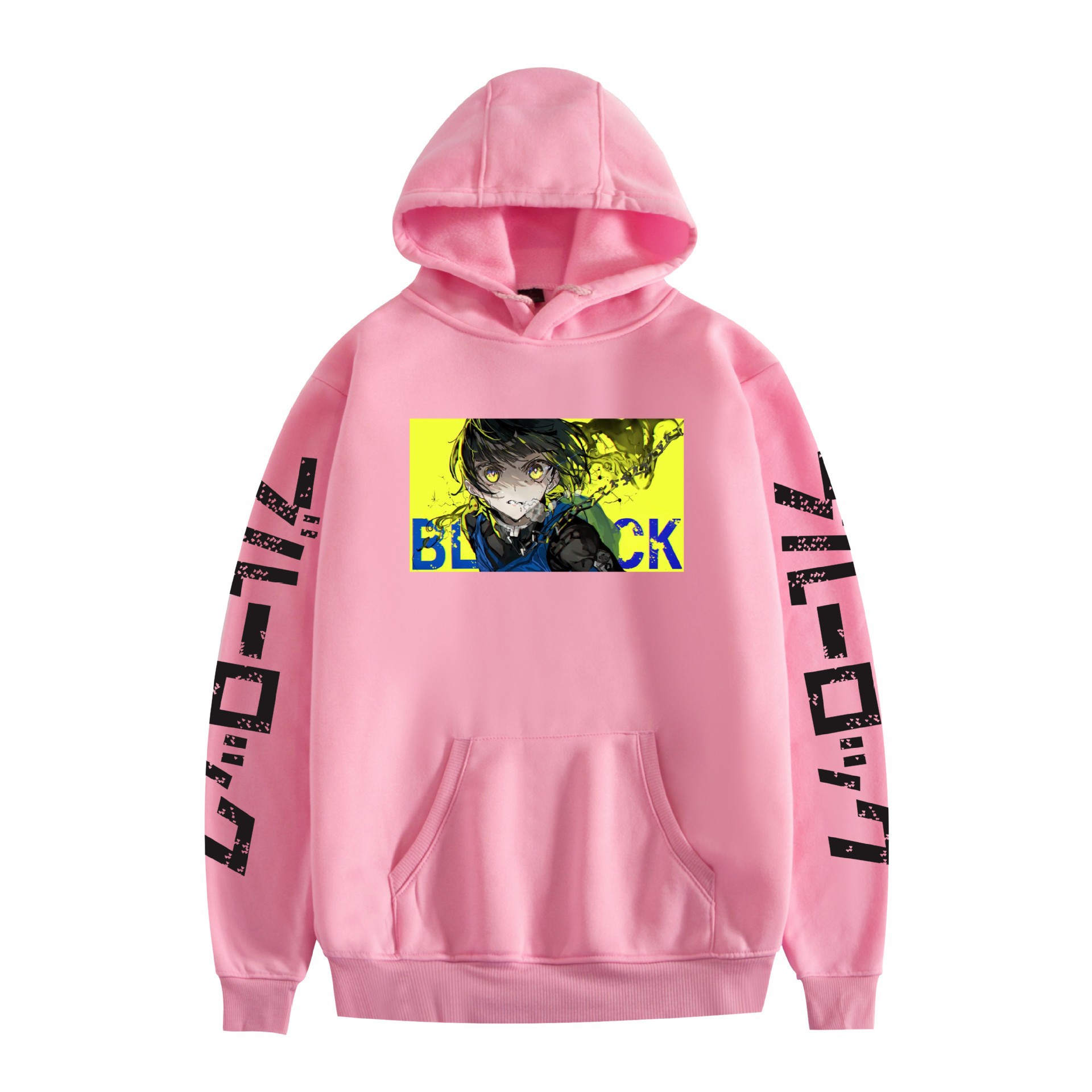 Transfronterizo nuevo estilo BLUE LOCK azul prisión animación periférico hombre suéter con capucha suelto suéter casual mujer