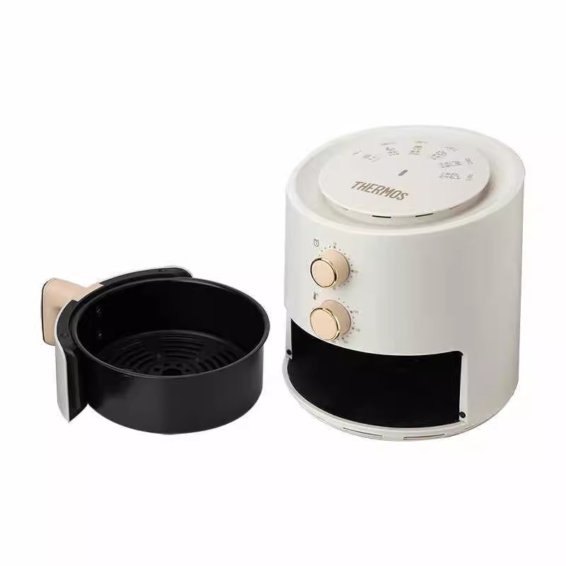 膳魔师 EHA-5711A-W Mini multifunctional air fryer oil-free electric fryer with precise temperature control 1.3L