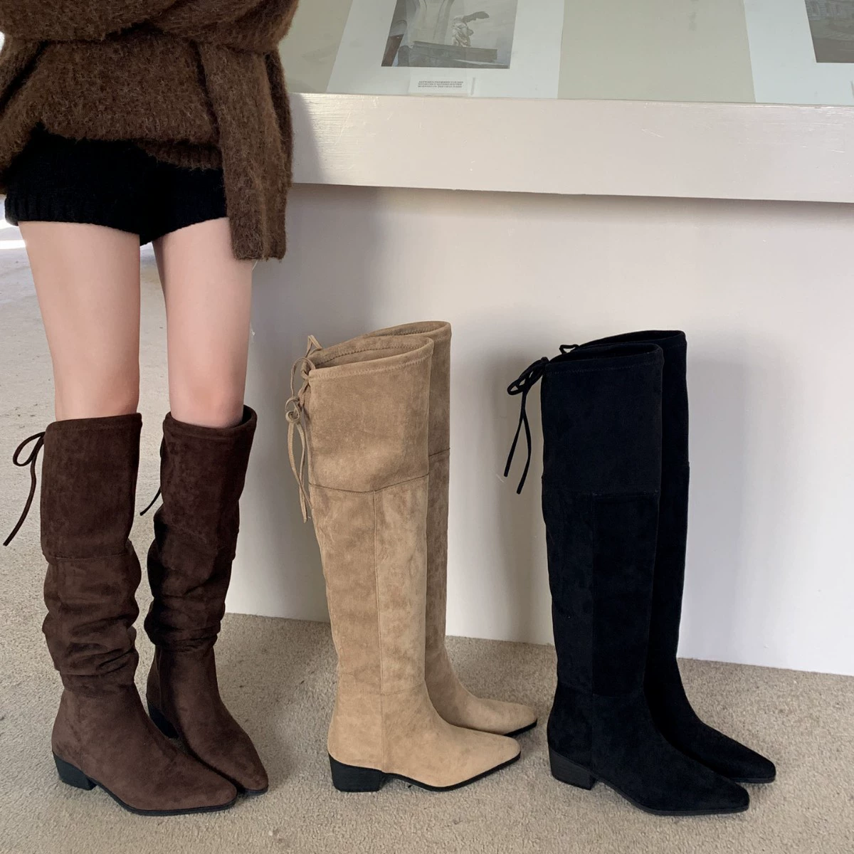 Модная одежда 2025: сапоги выше колена, длинные сапоги, высокие сапоги, эластичные сапоги