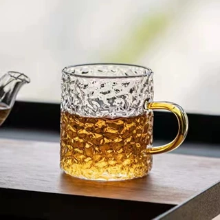 加工定制围炉煮茶高硼硅玻璃杯加厚锤纹杯日式品茗杯功夫茶具小茶