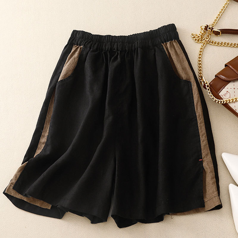 Summer Thin Wide-Leg Shorts for Moms, Summer Cotton Loose Women's Pants, Plus-Size Knee-Length Shorts, 2025 New Style Summer Thin Wide-Leg Shorts for Moms, Summer Cotton Loose Women's Pants, Plus-Size Knee-Length Shorts, 2025 New Style