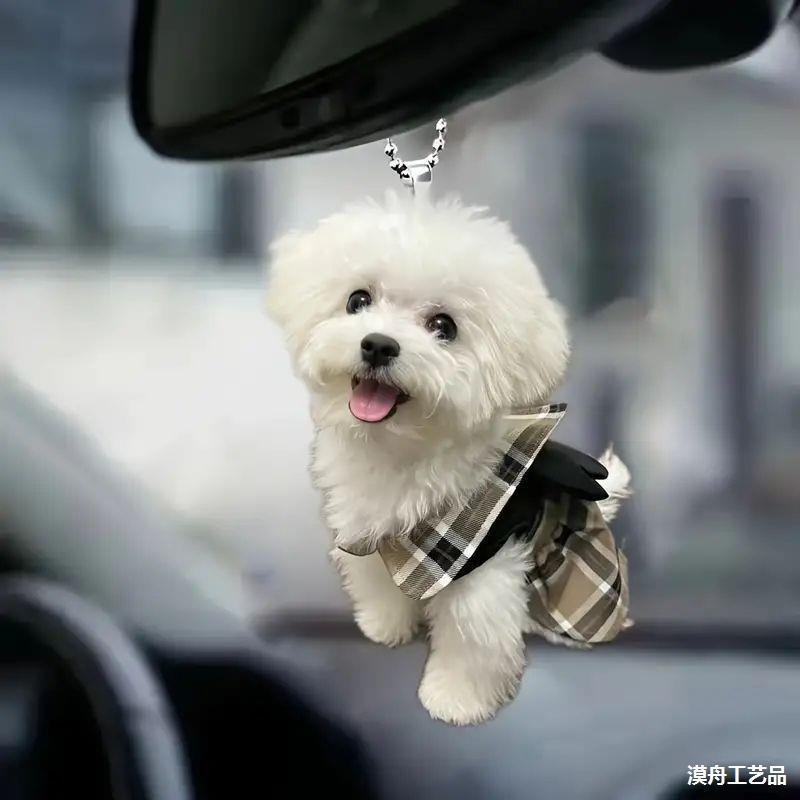 2dアクリルかわいい子犬の祝日プレゼントペンダントクロスボーダー自動車内バックミラー装飾ストラップバックパックペンダント|undefined