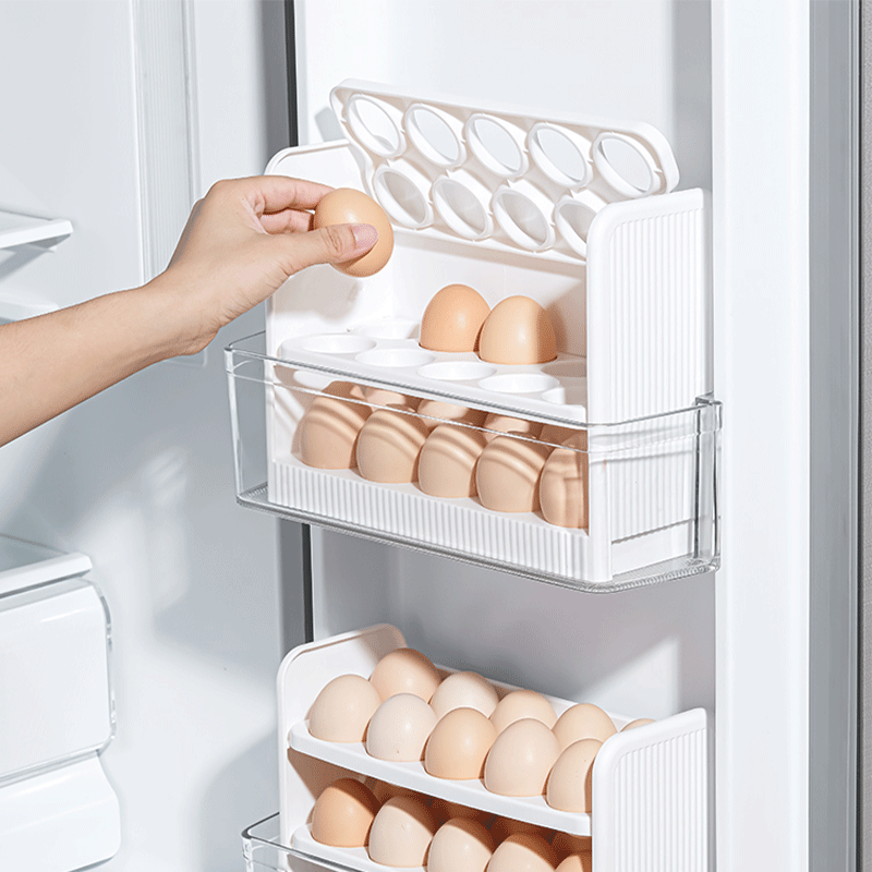 Egg Storage Box Refrigerator Egg Rack Special Household Fresh-keeping Kitchen Finishing Food Grade Side Door Flip Egg Storage Box Refrigerator Egg Rack Special Household Fresh-keeping Kitchen Finishing Food Grade Side Door Flip