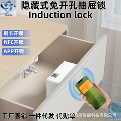 パンチフリー隠しセンサーロック引き出しロックデスクパスワードロック下駄箱ロックベッドサイドテーブルワードローブスワイプカードロック解除