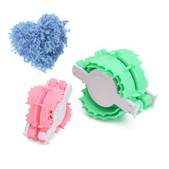 Amazon Best Selling Heart Shaped Plastic Ball Yarn Knitting Loom, Set of 2 (Large Size) Ball Yarn Maker