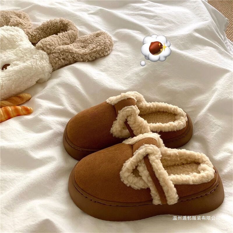 Maternity Cotton Slippers for Autumn and Winter, Thick-Soled, Non-Slip, Warm, Comfortable for Home Use, Suitable for July and August, Postpartum Shoes for Winter