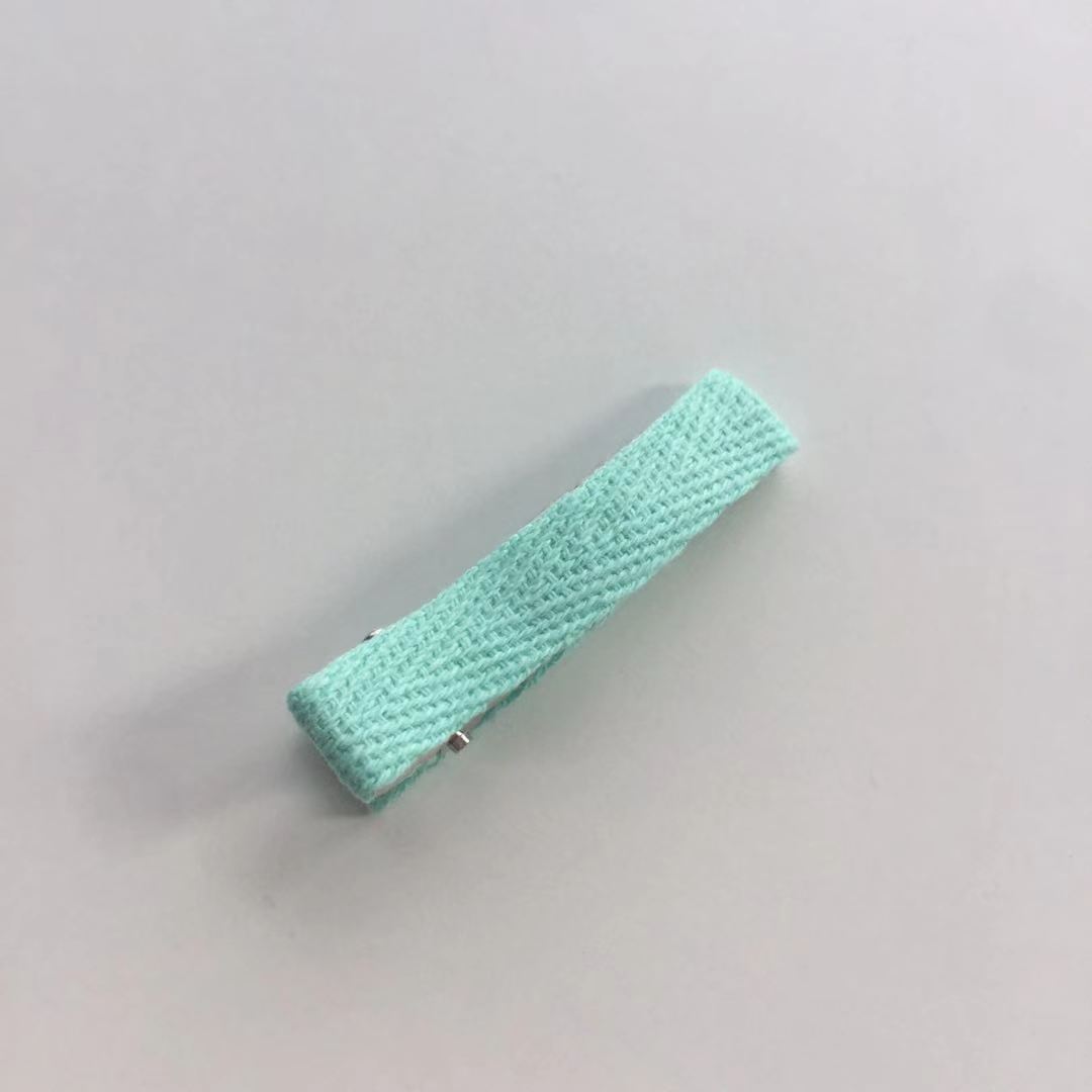 子供のヘアピン工場供給キャンディーカラーのヘリンボーン綿布オールインクルーシブダブルフォークカモノハシクリップ女の子アクセサリー卸売印刷