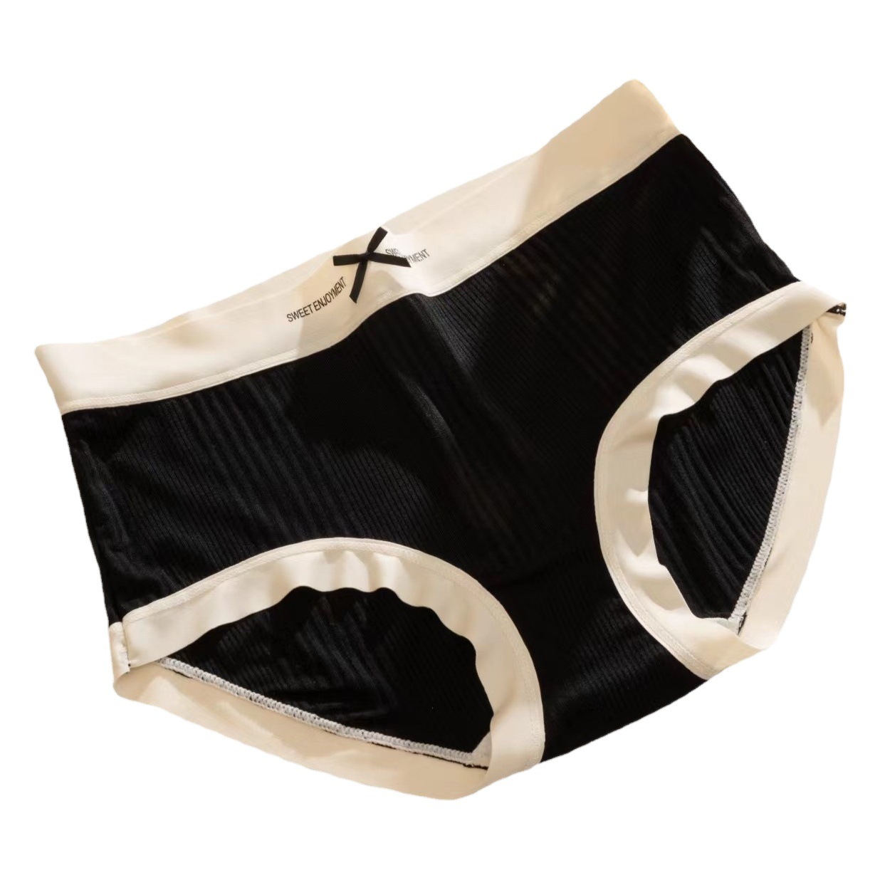 Ropa interior de cintura media desnuda de niña japonesa calzoncillos de cintura media de algodón fino transpirable sin costuras de verano para mujer