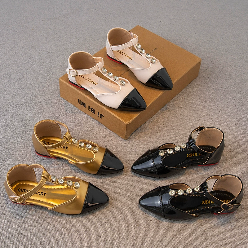 Детская кожаная обувь 2024 Осенняя корейская версия иностранных туфель для девочек