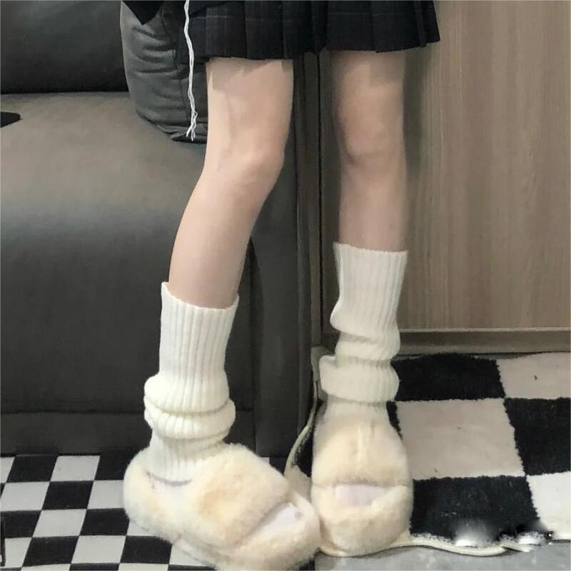 美式复古针织袜套加厚保暖学院风辣妹撞色袜套条纹秋冬百搭堆堆袜|undefined