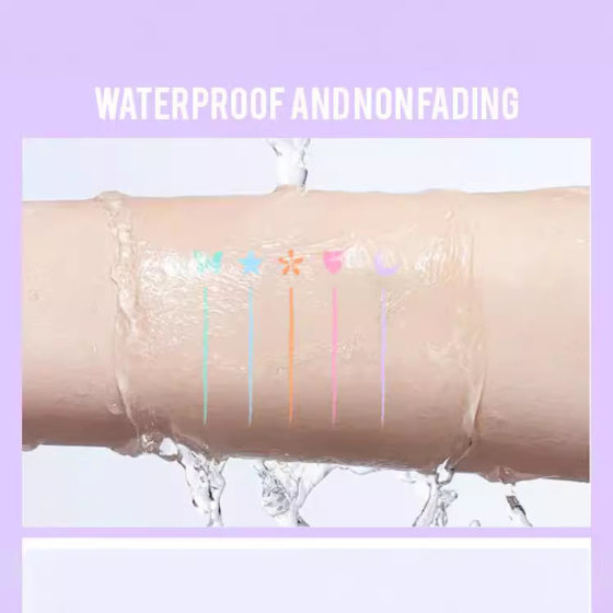 Cross-border double-headed seal eyeliner foreign trade color matte waterproof sweat quick-drying not dizzy love five-pointed star seal pen
