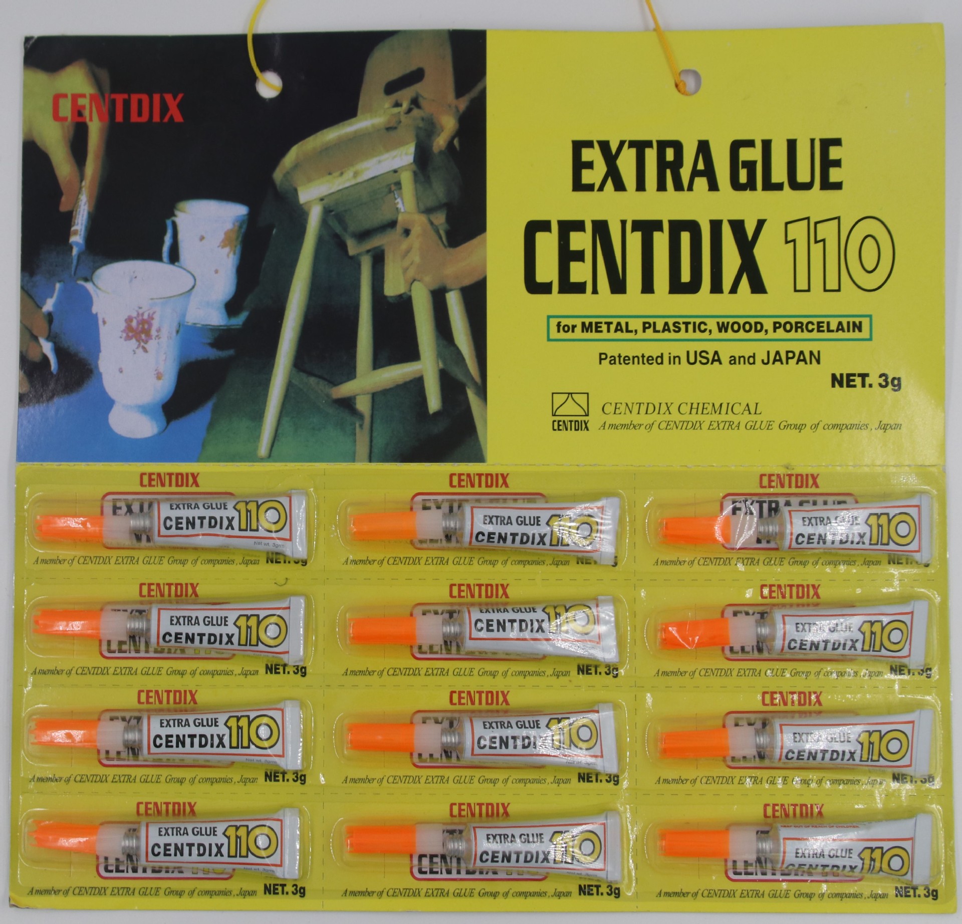 外贸出口强力胶CENTDIX黄卡110胶水 厂家直销 502胶水批发