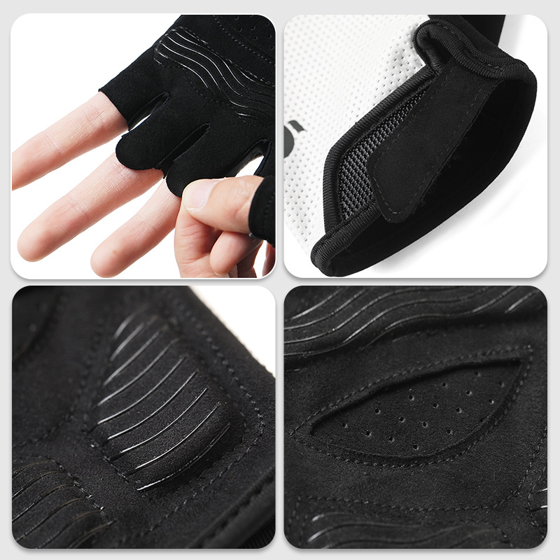 Guantes de ciclismo de verano D490 antideslizantes y amortiguadores deportes al aire libre fitness transpirable bicicleta de carretera de montaña guantes de medio dedo