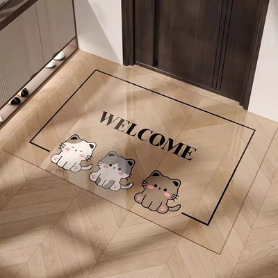Avtomobil döşəmə paspasları – Luxury High-End Pvc Transparent Soft - cat-family-soft-glass-floor-mat-6090cm