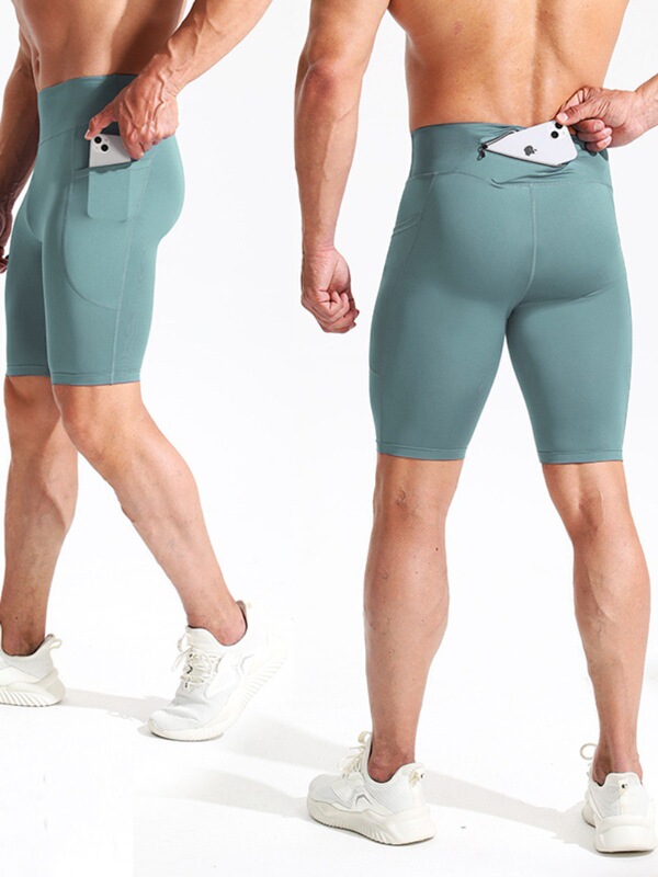 High-Elastic Quick-Drying Training Fitness Basketball Sports Tight-Fitting High-Waist Marathon Compression Men's Running and Cycling Shorts