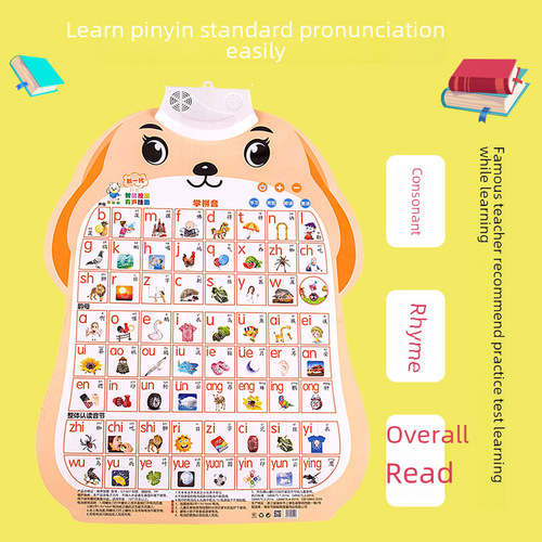 Cute Dog-Shaped Talking Educational Poster for Kindergarten Teaching and Learning, One-Time Shipping