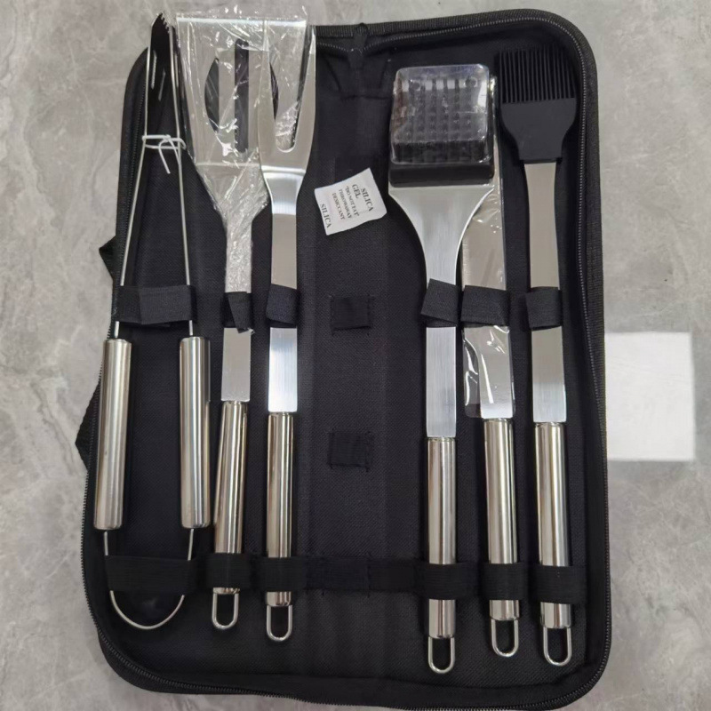 Fábrica de suministro de parrilla de acero inoxidable conjunto de parrilla de parrilla de parrilla portátil al aire libre conjunto de herramientas de parrilla de parrilla combinada