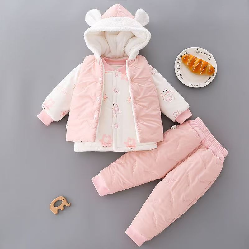 사쿠라 핑크 삼중원단 클로즈드 크로치(가랑이 열림 가능) 3종세트 두꺼워짐