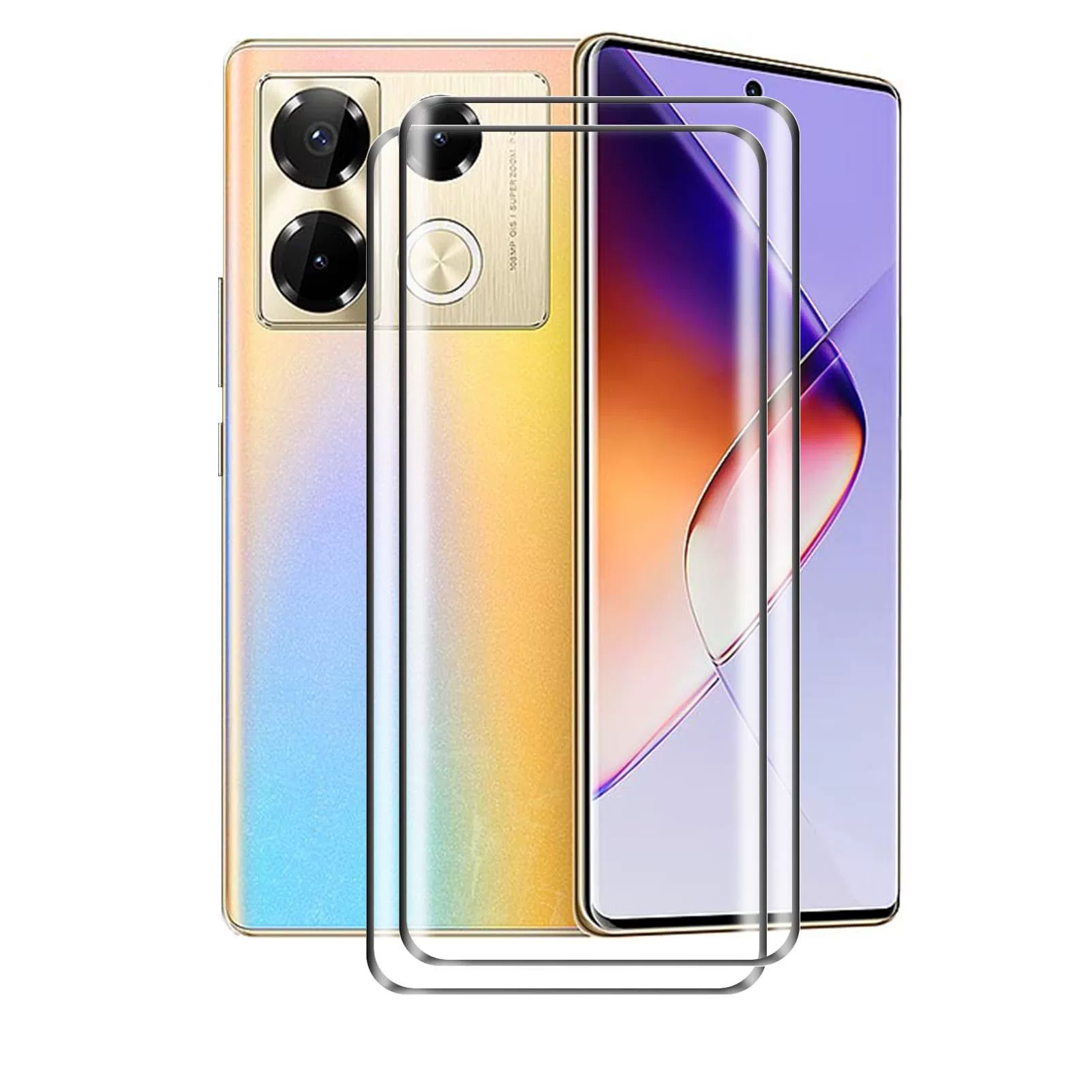 Подходит для Transsion Hot 60 Pro+ HD закалённое стекло с закруглёнными краями и клеевым слоем, пленка для Camon40 Pro