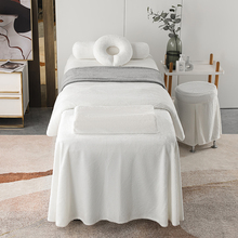 新款美容院床单四件套牛奶绒珊瑚床罩三件水晶绒日式轻奢