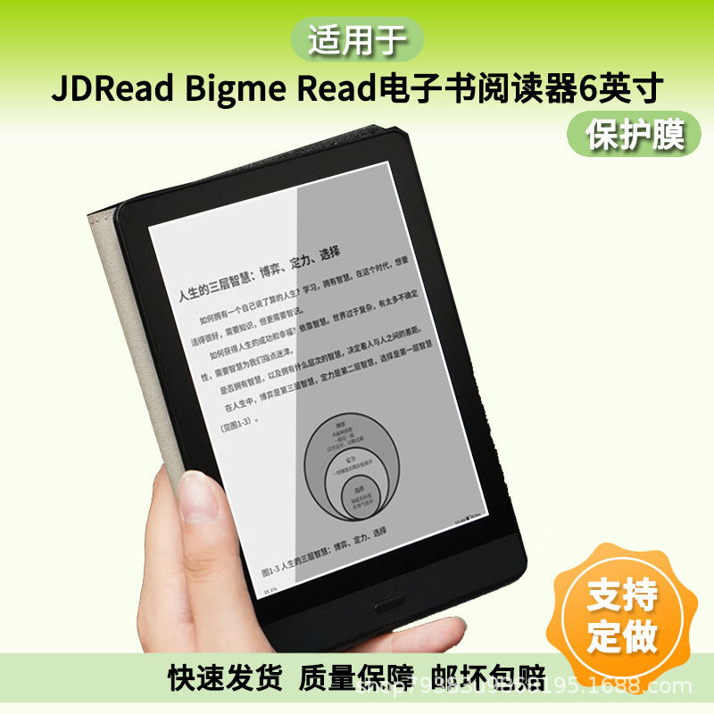 Suitable for Jdread Bigme Read E-Book Reader 6inch Screen Anti-Scratch and Explosion-Proof Blue Light Tempered Film Suitable for Jdread Bigme Read E-Book Reader 6inch Screen Anti-Scratch and Explosion-Proof Blue Light Tempered Film