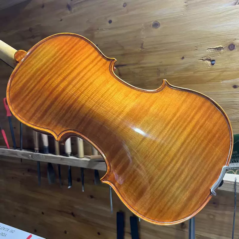 Natural Single Board Tiger Pattern Solid Wood Performance Test Grade Violin Adult Children Beginner Professional Grade Solo Violin