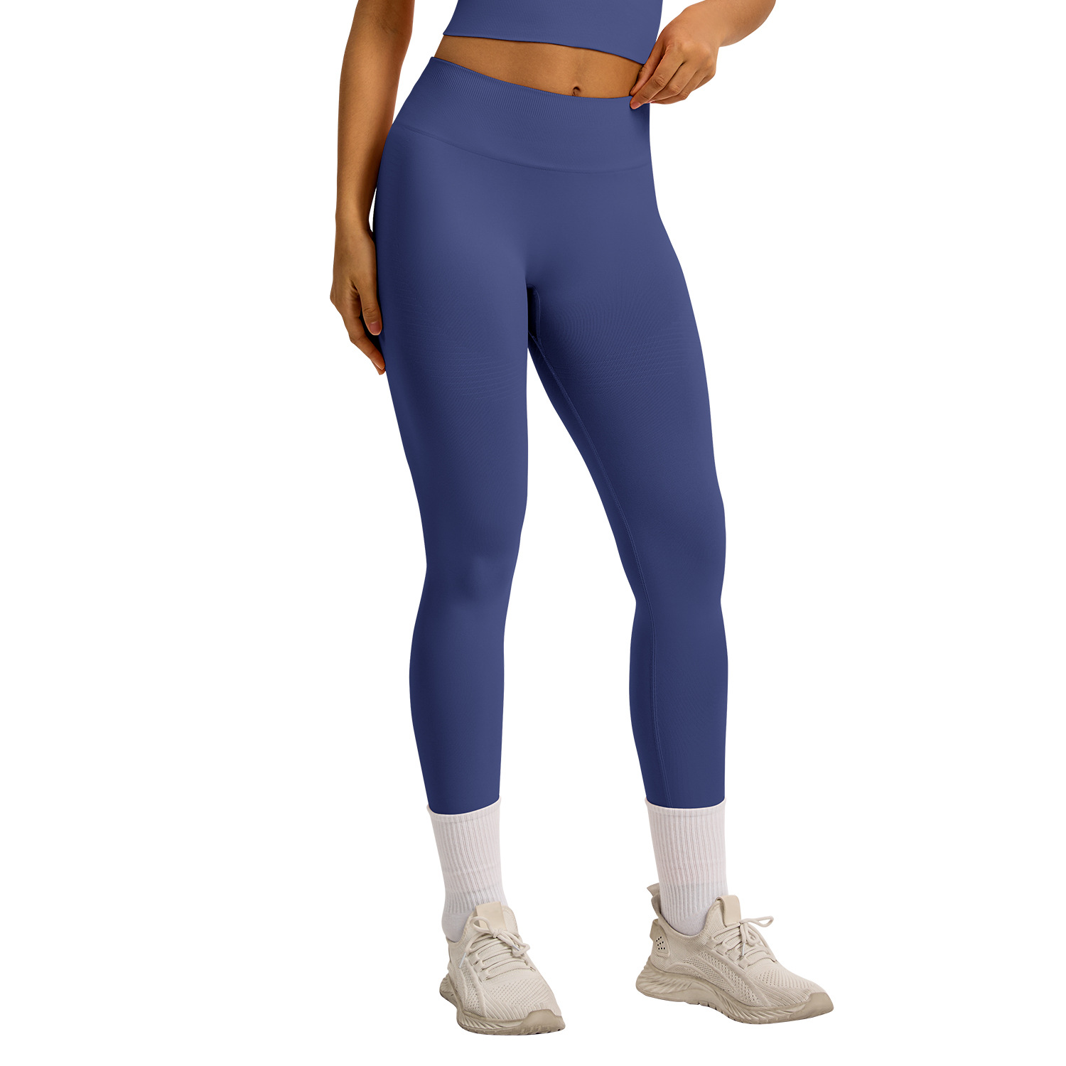 Pantalones de fitness de cintura alta apretados transfronterizos, pantalones deportivos de correr de alta elasticidad.