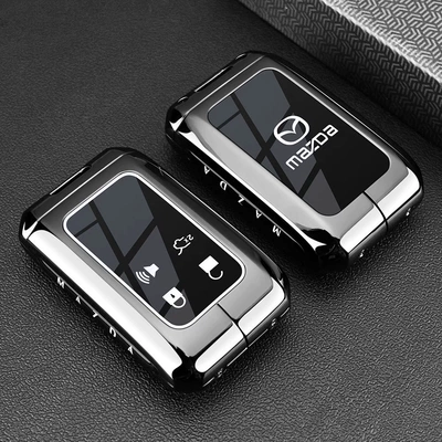 Suitable for Mazda Ez-60 Key Cover New Mazda Ez-6 Protective Shell Ez60 Bag Ez6 Car Keychain (Car key bag) - gun-black-single-shell