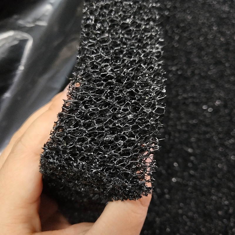 10-60ppi粗孔防尘过滤海绵空气净化过滤材料黑色爆孔透气海绵网