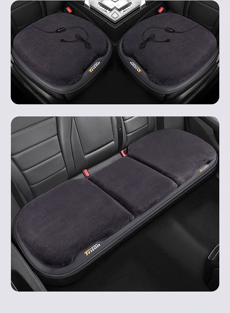 Cross-Border Amazon Car Heated Seat Cushion Office Computer USB Plush Heated Seat Cushion Quick Heating Factory Direct Sale