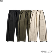 2025新款 x BUTTERTIGER春美式潮牌新款直筒长裤男宽松工装裤子BK