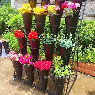 Iron Flower Display Stand Flower Shop Opening Decoration Removable Flower Stand Stall Barrel Stand Wedding Special Flower Stand