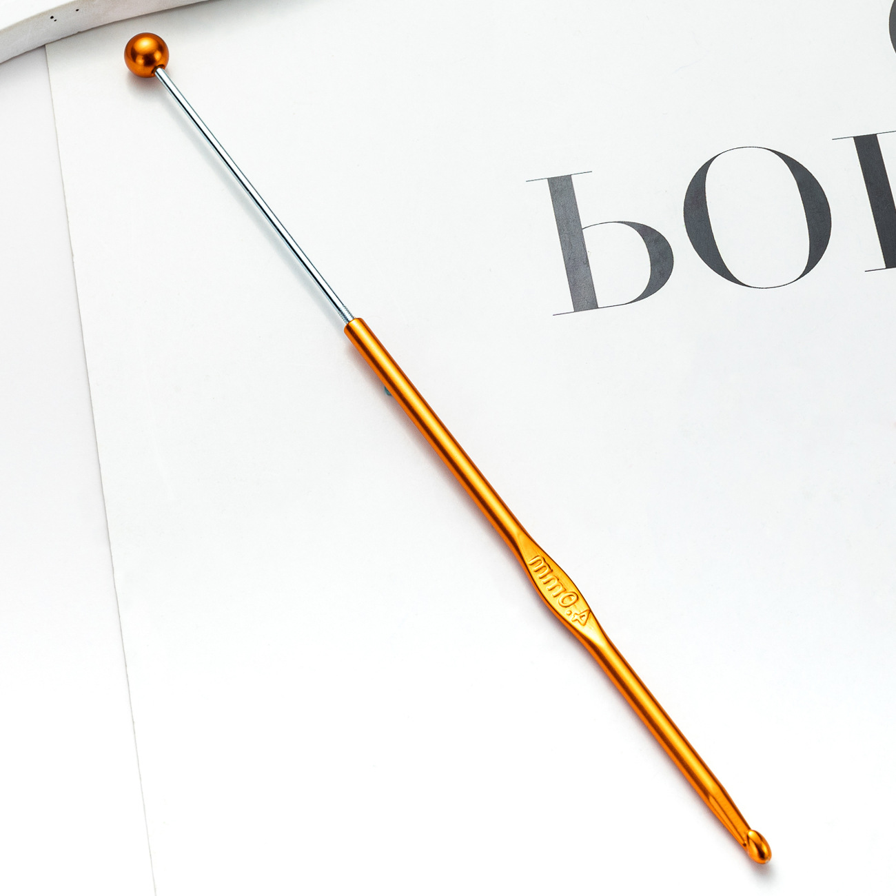 DIY ganchillo de cuentas de una sola cabeza de ganchillo de tejido DIY herramientas de ganchillo de metal ganchillo suéter aguja de suéter