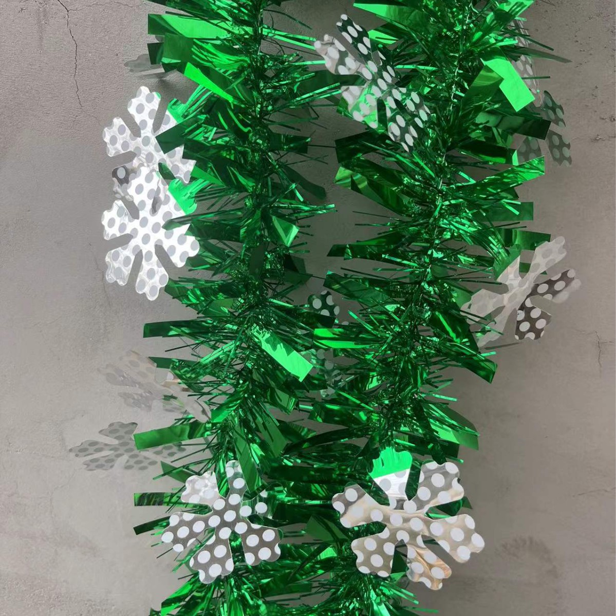 Navidad rayas de colores encriptación de lana engrosada rayas de colores decoración de vacaciones burbuja seda copo de nieve Navidad lana rayas