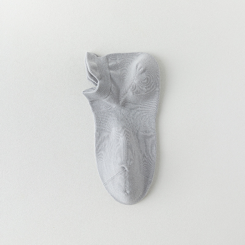 Calcetines de barco de algodón de color sólido, calcetines cortos de orejas para hombres, calcetines de embalaje independientes de algodón anti-balling 100 en uno sin costuras óseas