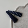 Striped navy blue clip-thin triangle