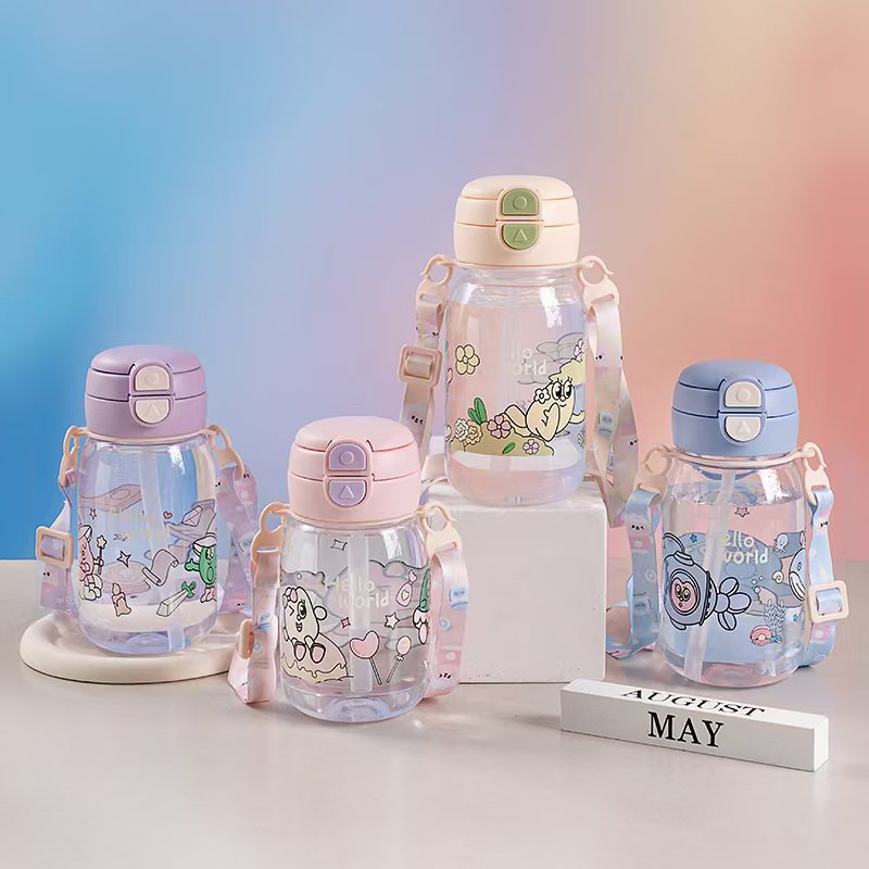 Yitong simple té y agua de doble uso taza portátil de alto valor ecológico con taza de paja taza de mano taza de regalo para niños taza de agua