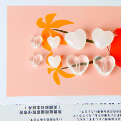 平價款亞克力珠子透明的心日本出口散珠DIY手作耳環項鍊手鍊配件