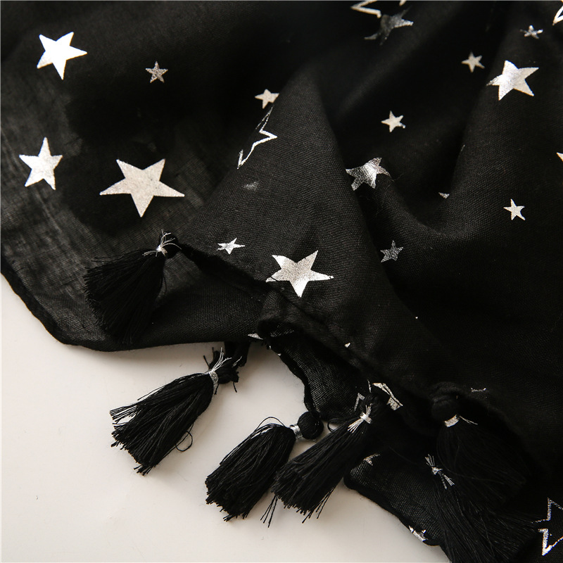 Wholesale Retro Black Five-pointed Star Tassel Shawl Nihaojewelry display picture 10