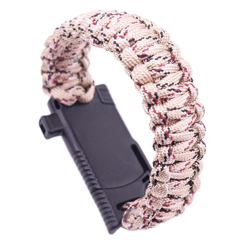 Gold Pupil Umbrella Rope Survival Bracelet Wolf Warriors 2 Same Style Mountain Camping Climbing Hand-woven Flint Bracelet