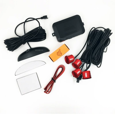 Rear Detection Radar Full Set, Park radarı - a43-big-red-with-english-color-box