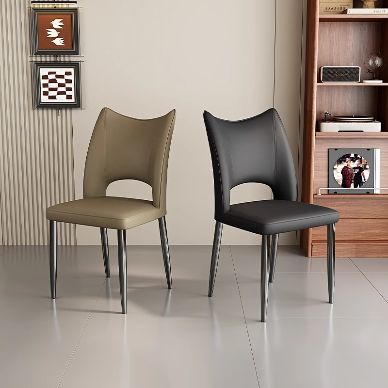 Silla de comedor de lujo ligera moderna nórdica, silla de respaldo para el hogar, silla de negociación de hotel, silla de comedor, mesa y silla de comedor, restaurante de ocio, taburete simple