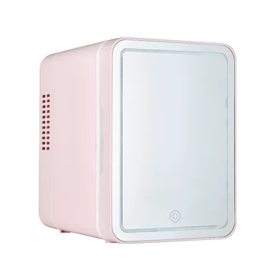 Mirror-Finish Mini Fridge, Car Fridge, Led Light, Dormitory Breast Milk, Facial Mask, Essence, Medicine Storage, Preservation Mini Fridge (Soyuducular) - pink-170230170mm