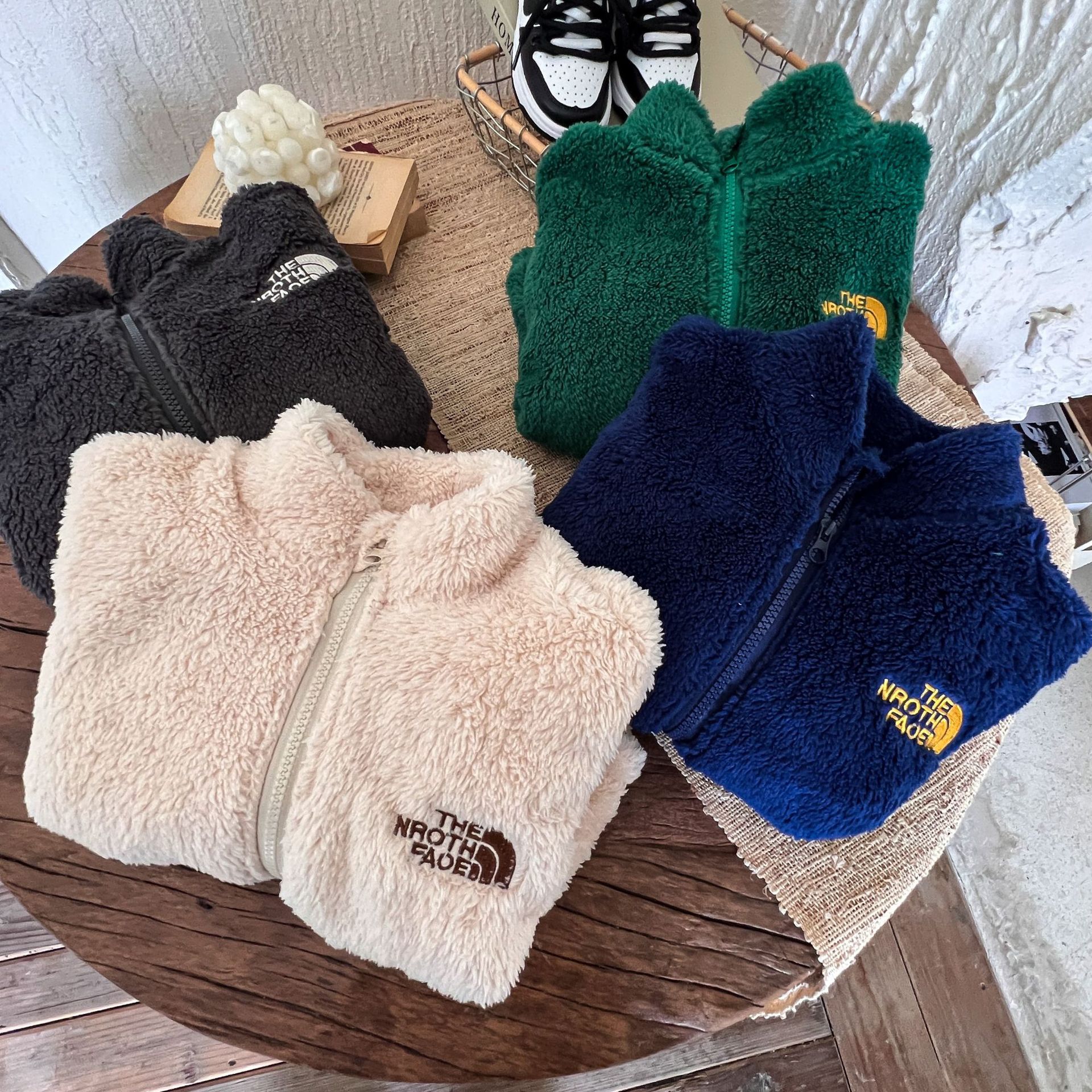 Winter Children's Wool Jacket For Boys And Girls Thickened Wool Sweater Baby Double-sided Warm Cotton Jacket Embroidered Top